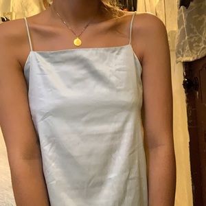 Satin baby blue Y2K top